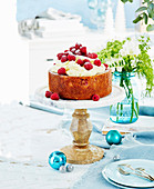 Coconut and raspberry cake