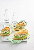 Chicken and celery baguettes