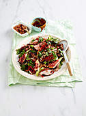 Duck Salad with Baby Cos, Fig and Prosciutto