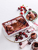 Chocolate and Cherry Ripple Ice-Cream
