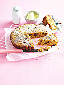 Olive oil, apple and date cake