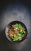 Sticky beef and bean stir-fry