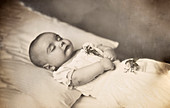 Baby post-mortem portrait, 1850s
