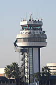 Air traffic control tower, Seville Airport, Spain