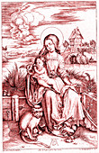 Virgin and Child with a Monkey' by Albrecht Durer