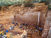 Excavations at Gran Dolina fossil site, Spain