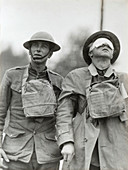 US soldier blinded by gas attack, First World War