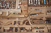Container port, aerial photograph