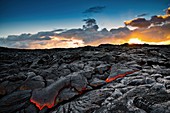 Lava flow from Kilauea, Hawaii, USA