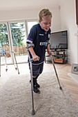 Cerebral palsy patient doing exercises