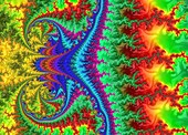 Multicoloured fractal, illustration