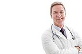 Male doctor with stethoscope
