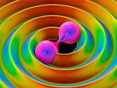 Gravitational waves, illustration