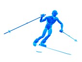 Person skiing, illustration