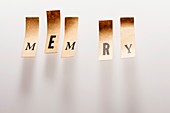 Paper with the word memory, O is missing