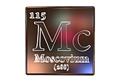 Moscovium chemical element, illustration
