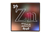 Zinc chemical element, illustration