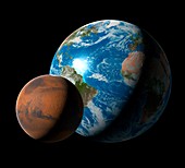 Earth compared to Mars