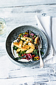 Gnocchi with chard and goat's cheese