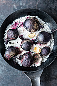 Fried beetroot with sea salt