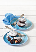 Mini chocolate muffins with a liquid core