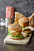 Fish burgers with parsley remoulade