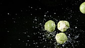 Brussels sprouts, slow motion
