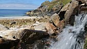 Coastal waterfall