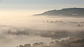 Valley mist over Lake Windermere