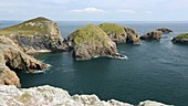 Rocky coastal islands, Wales
