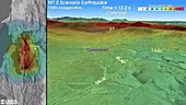 Hayward Fault earthquake, ground shaking simulation