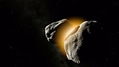 Asteroids colliding