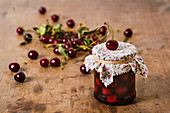 Sour cherry compote