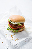 A greens-burger (vegan)