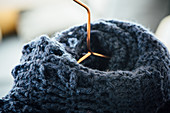 A crocheted shawl (detail)