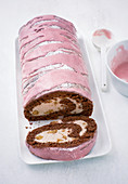 Advent Swiss roll with a punch filling