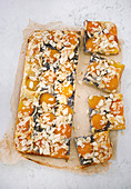 Apricot and butter cake with poppyseeds