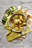Courgette and cheese balls