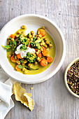 Chickpea, vegetable and coconut curry