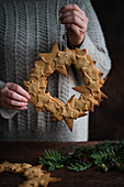 Christmas cookie wreath