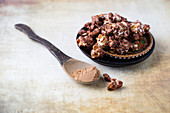 Homemade chocolate and cinnamon popcorn