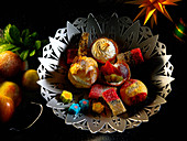 Colorful Christmas cookies and sweets from Thailand