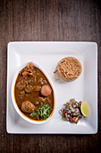 Dhansak (Lamb curry with rice, India)