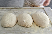 Pizza dough: Three dough balls