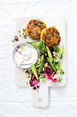 Salmon, chia and broccoli fish cakes (Low Carb)
