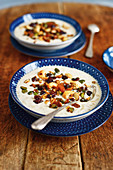 Kheer - Indian rice pudding with spicy nuts