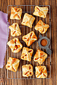 Puff pastry parcels with nectarines