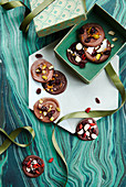Chocolate florentines for gifting at Christmas