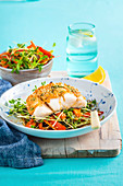 Miso Fish with Sprout Salad