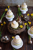 Lemon and poppyseed cupcakes for Easter